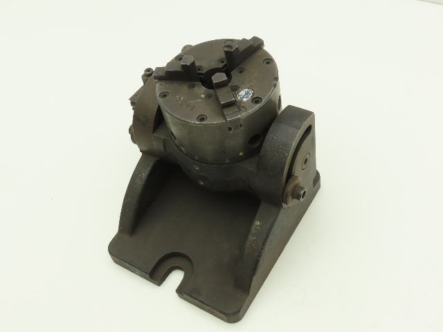 Buck Forkardt Milling 3 Jaw Lathe Chuck 4” OD 1" ID Collet Indexing Angle Plate