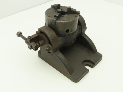 Buck Forkardt Milling 3 Jaw Lathe Chuck 4” OD 1" ID Collet Indexing Angle Plate
