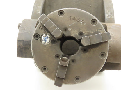Buck Forkardt Milling 3 Jaw Lathe Chuck 4” OD 1" ID Collet Indexing Angle Plate