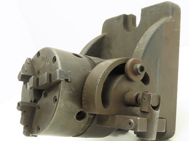 Buck Forkardt Milling 3 Jaw Lathe Chuck 4” OD 1" ID Collet Indexing Angle Plate