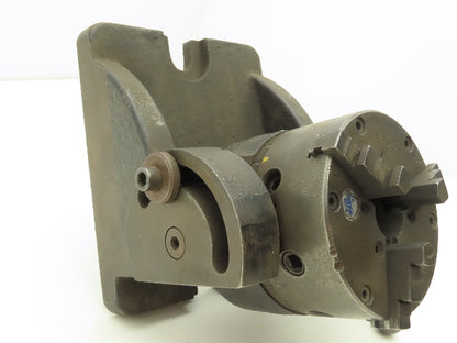 Buck Forkardt Milling 3 Jaw Lathe Chuck 4” OD 1" ID Collet Indexing Angle Plate