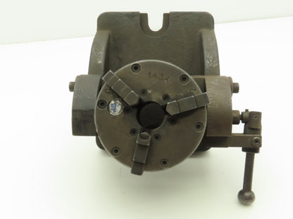 Buck Forkardt Milling 3 Jaw Lathe Chuck 4” OD 1" ID Collet Indexing Angle Plate