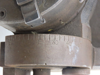 Buck Forkardt Milling 3 Jaw Lathe Chuck 4” OD 1" ID Collet Indexing Angle Plate