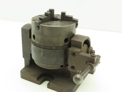 Buck Forkardt Milling 3 Jaw Lathe Chuck 4” OD 1" ID Collet Indexing Angle Plate