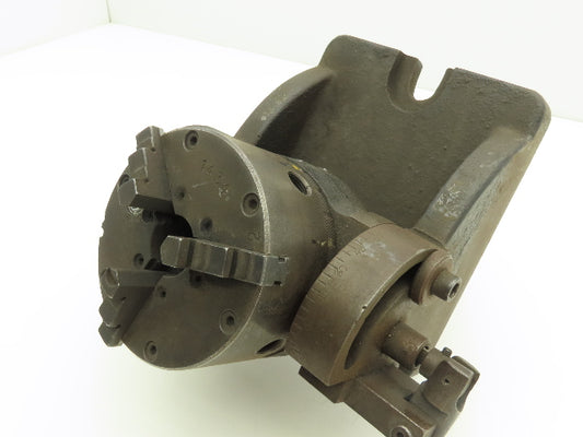 Buck Forkardt Milling 3 Jaw Lathe Chuck 4” OD 1" ID Collet Indexing Angle Plate