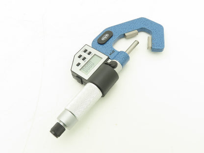 Shars 303-2434 Digital Micrometer 0.8-1.4" Range 60 Deg 3-Flute V-Anvil