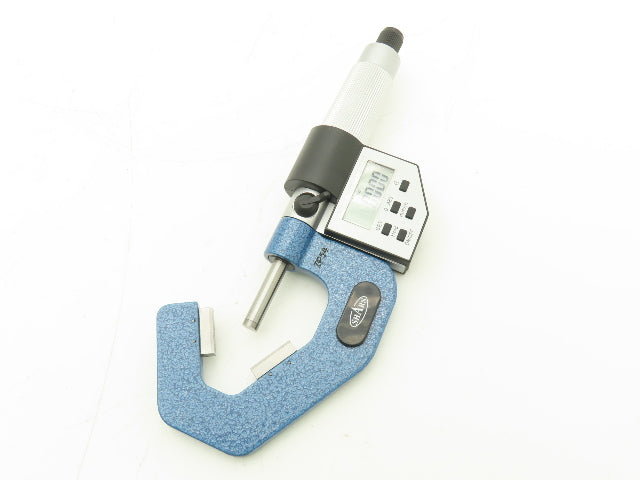 Shars 303-2434 Digital Micrometer 0.8-1.4" Range 60 Deg 3-Flute V-Anvil