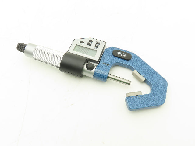 Shars 303-2434 Digital Micrometer 0.8-1.4" Range 60 Deg 3-Flute V-Anvil