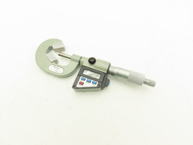 Mitutoyo 314-722 V-Anvil Digital Micrometer 0.4-1" Range w/Data Port