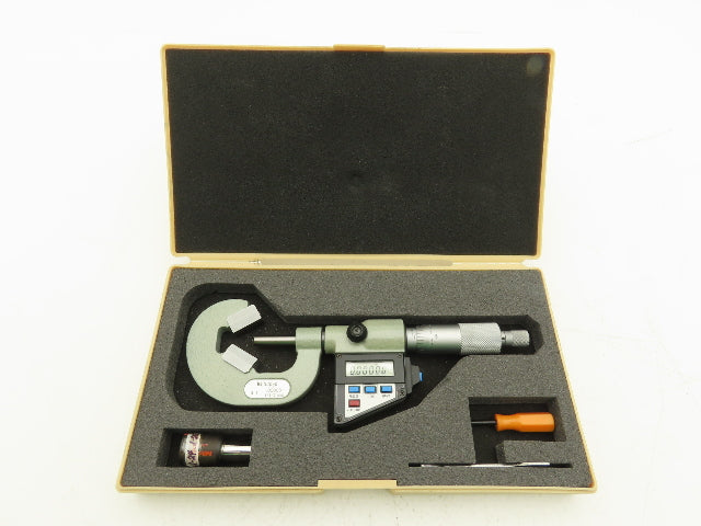Mitutoyo 314-722 V-Anvil Digital Micrometer 0.4-1" Range w/Data Port