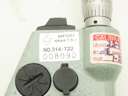 Mitutoyo 314-722 V-Anvil Digital Micrometer 0.4-1" Range w/Data Port