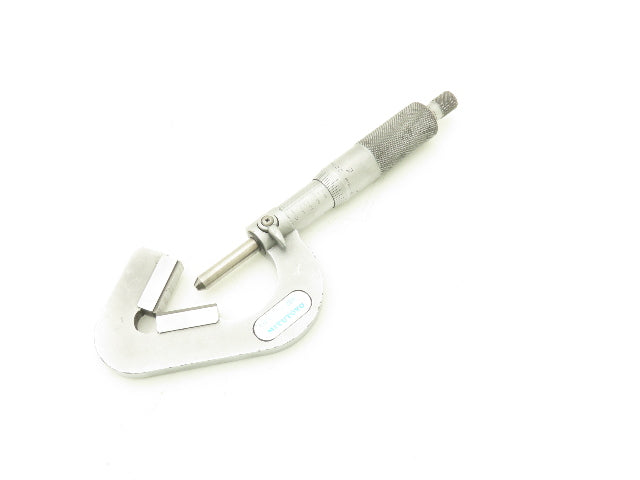 Mitutoyo 114-202 V-Anvil Micrometer 0.93"-1" Range .0001" 3-Flute Tip Spindle