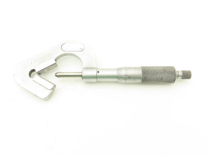 Mitutoyo 114-202 V-Anvil Micrometer 0.93"-1" Range .0001" 3-Flute Tip Spindle