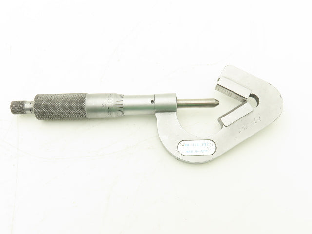 Mitutoyo 114-202 V-Anvil Micrometer 0.93"-1" Range .0001" 3-Flute Tip Spindle