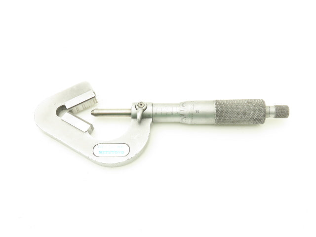 Mitutoyo 114-202 V-Anvil Micrometer 0.93"-1" Range .0001" 3-Flute Tip Spindle