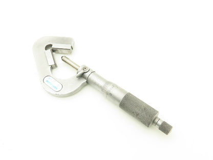 Mitutoyo 114-202 V-Anvil Micrometer 0.93"-1" Range .0001" 3-Flute Tip Spindle