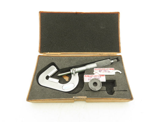 Mitutoyo 114-202 V-Anvil Micrometer 0.93"-1" Range .0001" 3-Flute Tip Spindle