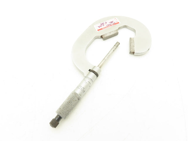Starrett 483 V-Anvil Micrometer 1-2" Range Flat Spindle Ratchet Stop