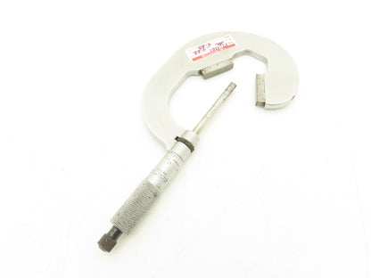 Starrett 483 V-Anvil Micrometer 1-2" Range Flat Spindle Ratchet Stop