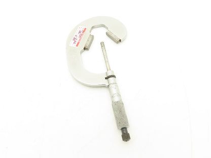 Starrett 483 V-Anvil Micrometer 1-2" Range Flat Spindle Ratchet Stop
