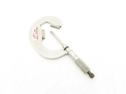 Starrett 483 V-Anvil Micrometer 1-2" Range Flat Spindle Ratchet Stop