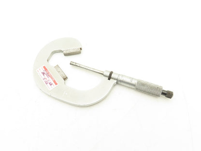 Starrett 483 V-Anvil Micrometer 1-2" Range Flat Spindle Ratchet Stop
