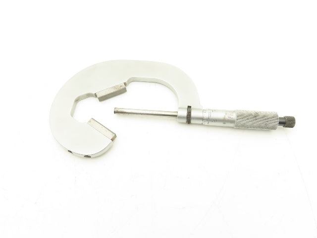 Starrett 483 V-Anvil Micrometer 1-2" Range Flat Spindle Ratchet Stop