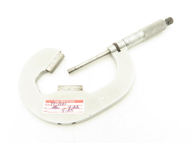Starrett 483 V-Anvil Micrometer 1-2" Range Flat Spindle Ratchet Stop