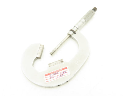 Starrett 483 V-Anvil Micrometer 1-2" Range Flat Spindle Ratchet Stop