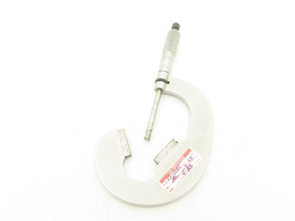 Starrett 483 V-Anvil Micrometer 1-2" Range Flat Spindle Ratchet Stop