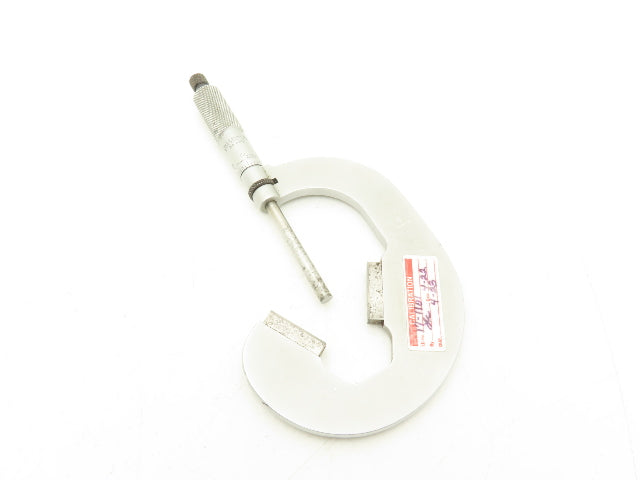 Starrett 483 V-Anvil Micrometer 1-2" Range Flat Spindle Ratchet Stop