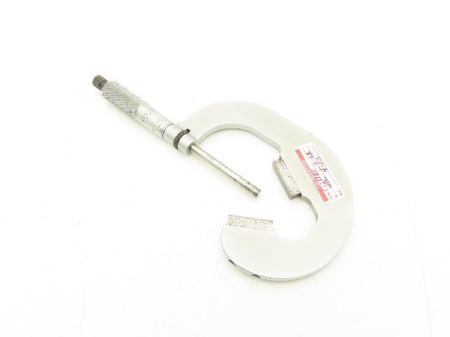 Starrett 483 V-Anvil Micrometer 1-2" Range Flat Spindle Ratchet Stop