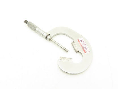 Starrett 483 V-Anvil Micrometer 1-2" Range Flat Spindle Ratchet Stop