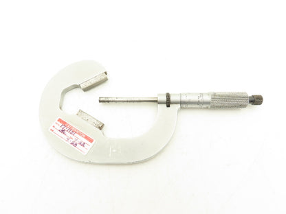 Starrett 483 V-Anvil Micrometer 1-2" Range Flat Spindle Ratchet Stop