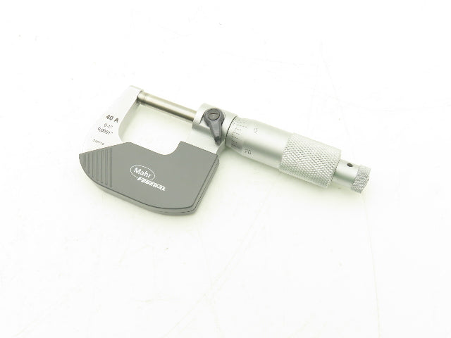 Mahr Federal 4134911 Micromar 40A Outside Micrometer 0-1" Range .0001" Ratchet