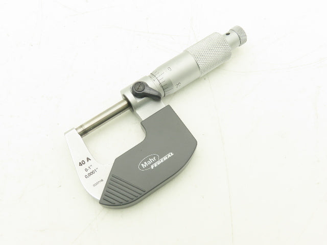 Mahr Federal 4134911 Micromar 40A Outside Micrometer 0-1" Range .0001" Ratchet