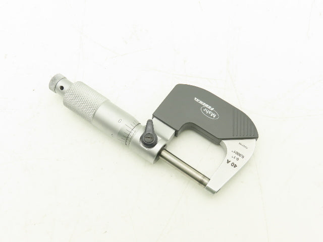 Mahr Federal 4134911 Micromar 40A Outside Micrometer 0-1" Range .0001" Ratchet