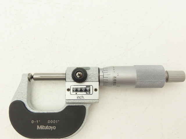 Mitutoyo 295-253 Mechanical Digit Counter Spherical Ball Micrometer 0-1"Range