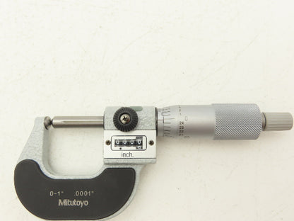 Mitutoyo 295-253 Mechanical Digit Counter Spherical Ball Micrometer 0-1"Range