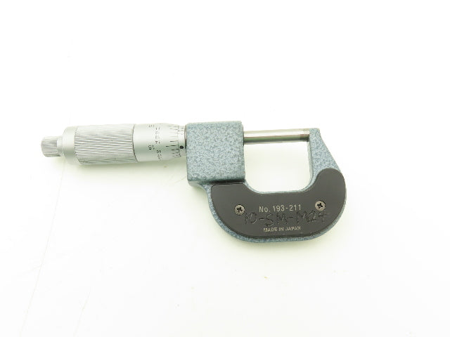 Mitutoyo 193-211 Mechanical Digit Counter Micrometer 0-1" Range Blue