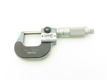 Mitutoyo 193-211 Mechanical Digit Counter Micrometer 0-1" Range Blue