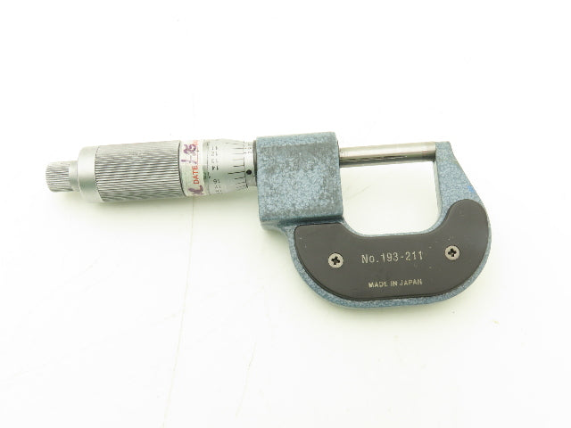 Mitutoyo 193-211 Mechanical Digit Counter Micrometer 0-1" Range Blue