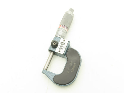 Mitutoyo 193-211 Mechanical Digit Counter Micrometer 0-1" Range Blue