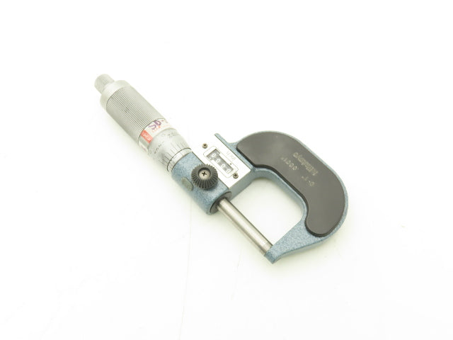 Mitutoyo 193-211 Mechanical Digit Counter Micrometer 0-1" Range Blue