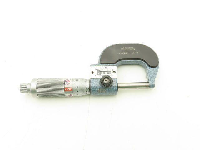 Mitutoyo 193-211 Mechanical Digit Counter Micrometer 0-1" Range Blue
