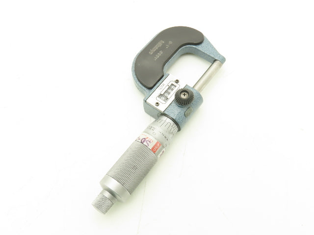 Mitutoyo 193-211 Mechanical Digit Counter Micrometer 0-1" Range Blue