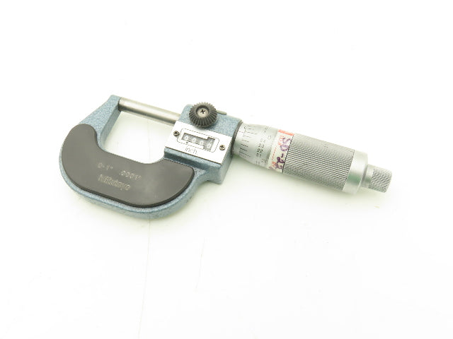 Mitutoyo 193-211 Mechanical Digit Counter Micrometer 0-1" Range Blue