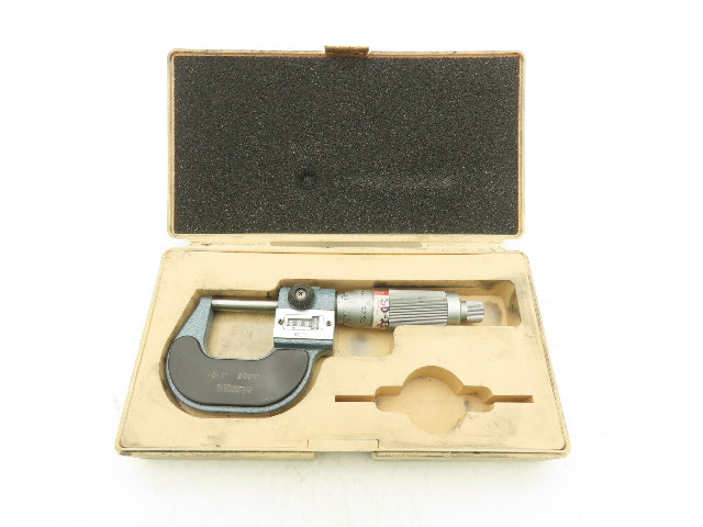 Mitutoyo 193-211 Mechanical Digit Counter Micrometer 0-1" Range Blue