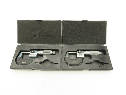 Mitutoyo 193-211 Mechanical Digit Counter Micrometer 0-1" Range Blue  LOT OF 2