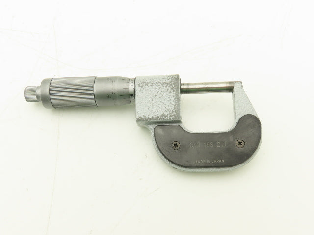 Mitutoyo 193-211 Mechanical Digit Counter Micrometer 0-1" Range Gray  LOT OF 2